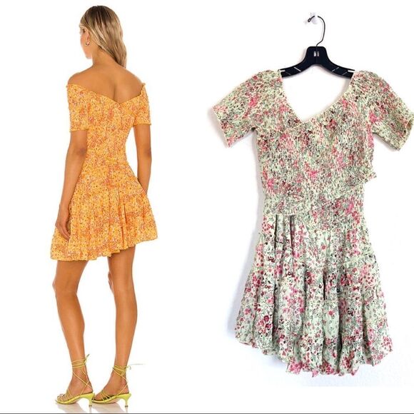 Poupette St Barth Mini Dress Soledad Dress - Green Murrina Size L - Picture 6 of 12